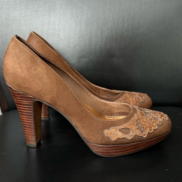 Matisse leather high heels with flower detail - Picture 6 of 9